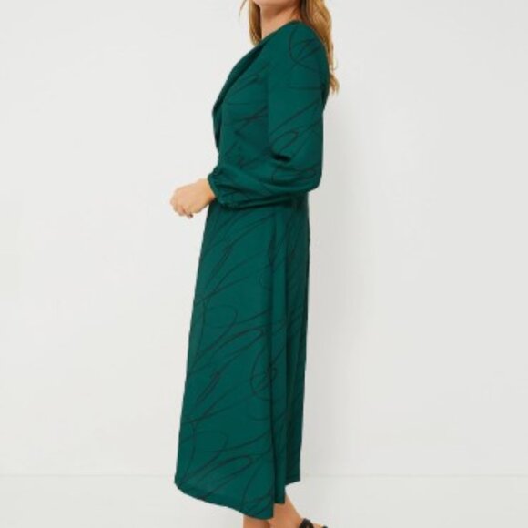 Tuckernuck Pine Twombly Green Draped Macie Dress, Size XL, Like New - Picture 2 of 6